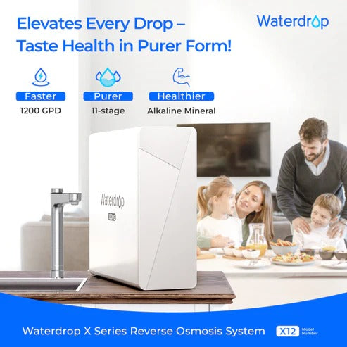 Waterdrop X12 Undersink RO System – 1200 GPD, 11-Stage, Alkaline Water, Smart Faucet