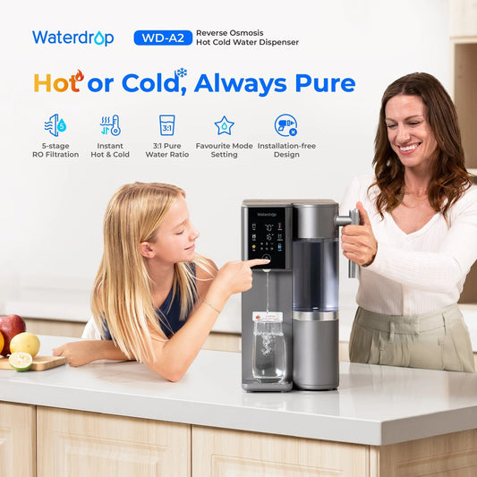 Waterdrop A2 Reverse Osmosis Hot & Cold Water Dispenser – Instant Pure Water for Home & Office