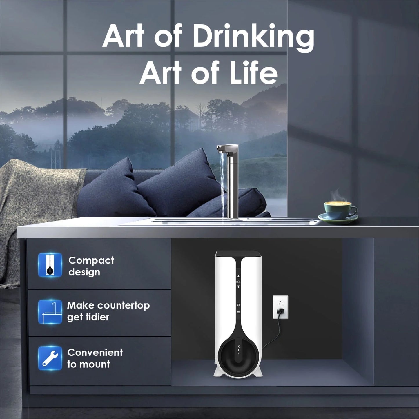 Waterdrop K6 Reverse Osmosis Instant Hot Water Dispenser – Tankless, 600 GPD, Smart Faucet