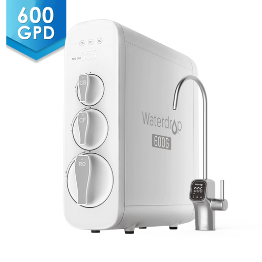 Waterdrop G3P600 Tankless RO System – 8-Stage Under-Sink Water Filter, 600 GPD, Smart Faucet, 2:1 Waste-to-Pure Ratio