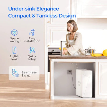 Waterdrop X12 Undersink RO System – 1200 GPD, 11-Stage, Alkaline Water, Smart Faucet